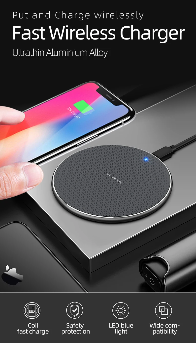 Wireless Charger For Samsung Galaxy S23 S22 plus S21 Ultra S20 FE S10 Z Fold 3 Flip 4 Qi Fast Charging Pad Power Phone Accessory