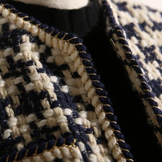 Description Picture 6 of itemWomen Fashion Elegant O-Neck Long Sleeve Chic Basic Plaid Kroean Style Casual All-match Simple Streetwear Clothing New