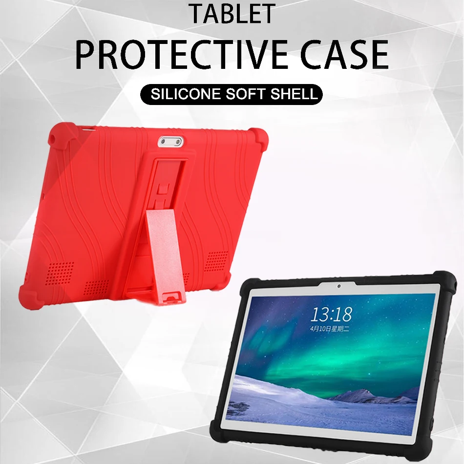 Description Picture 3 of itemSZOXBY Tablet 10.1 Universal Case Soft Silicone for 10 10.1 inch Android Tablet PC Soft Shockproof Cover Case L 9.44in W 6.69in
