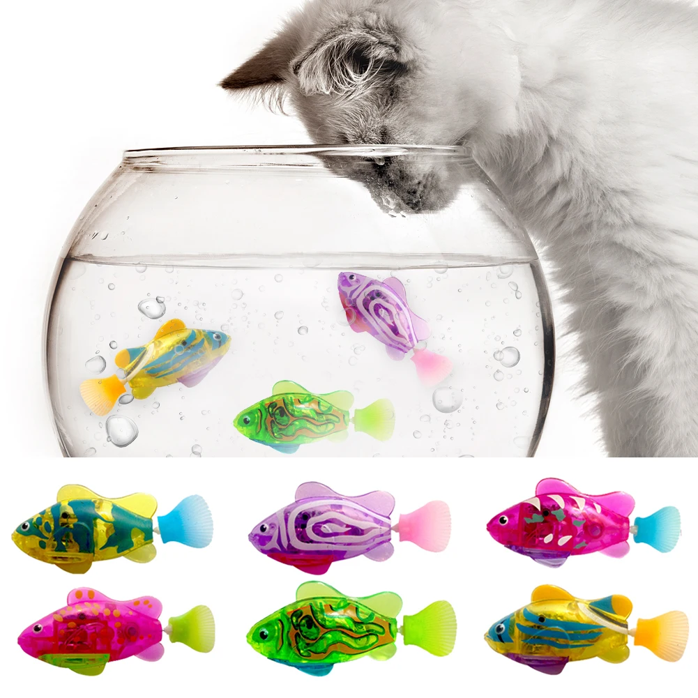 Description Picture 3 of itemCat Interactive Electric Fish Toy Water Cat Toy for Indoor Play Swimming Robot Fish Toy for Cat and Dog with LED Light Pet Toys