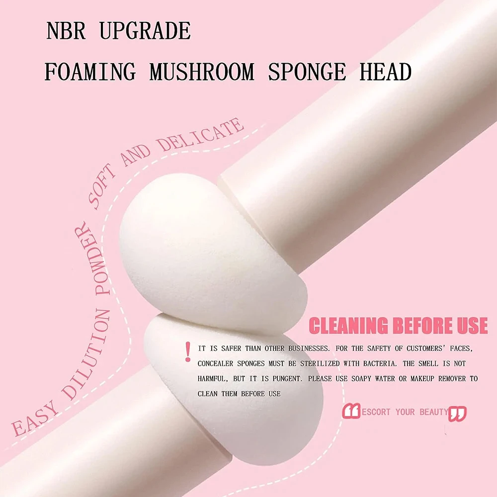 Professional Mushroom Head Shape Concealer Brush Round Sponge Makeup Brush For Travel Daily Beauty Tool