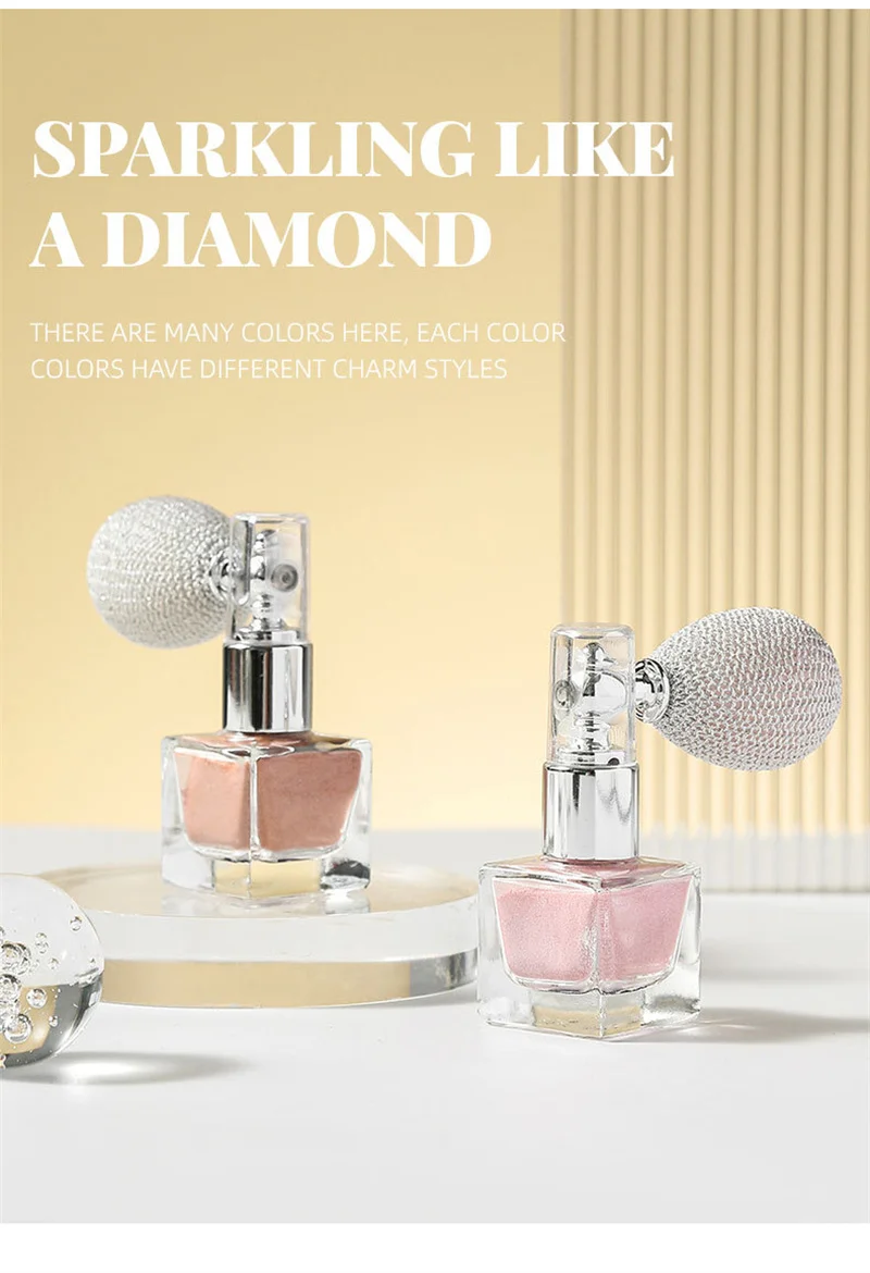 Description Picture 2 of itemFashion Glitter Highlighter Powder Spray Diamond Pearly High Gloss Shimmer Sparkle Spray Powder Retouching Makeup For Face Body