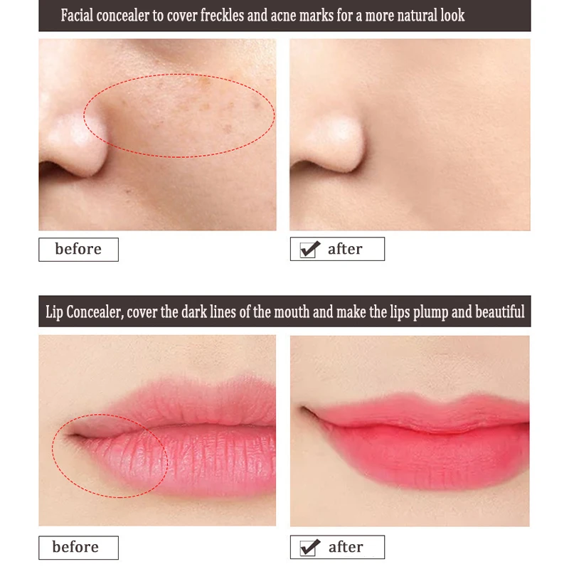 Description Picture 5 of item1pcs Concealer Cover Stick Pencil Highlighter Conceal Spot Blemish Cream Foundation Makeup Tools Lasting Waterproof Cosmetic