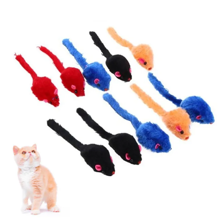 Description Picture 3 of item1/5Pcs Furry Plush Cat Toy Soft Solid Interactive Mice Mouse  for Funny Kitten Pet Cats Playing Scratch Training Game Supplies