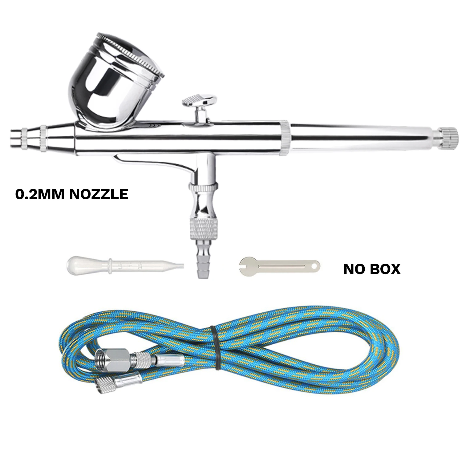 Description Picture 4 of item0.2MM Gravity Feed Dual-Action Airbrush Kit Trigger Spray Gun Sprayer for Makeup Art Craft Model Paint Spraying Hobby Air Brush