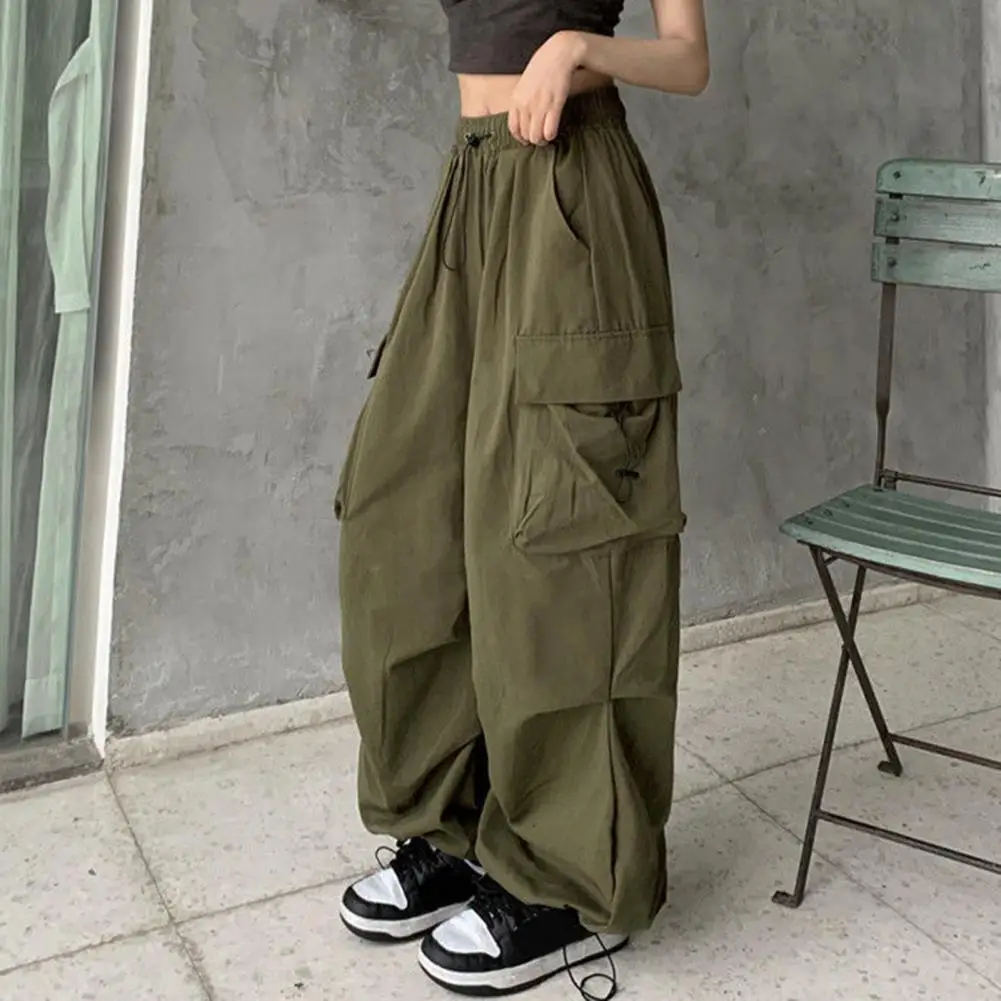 Description Picture 3 of itemWomen Streetwear Techwear Cargo Korean Harajuku Parachute Track Pants Men Tech Sweatpants Wide Leg Joggers Trousers Clothes