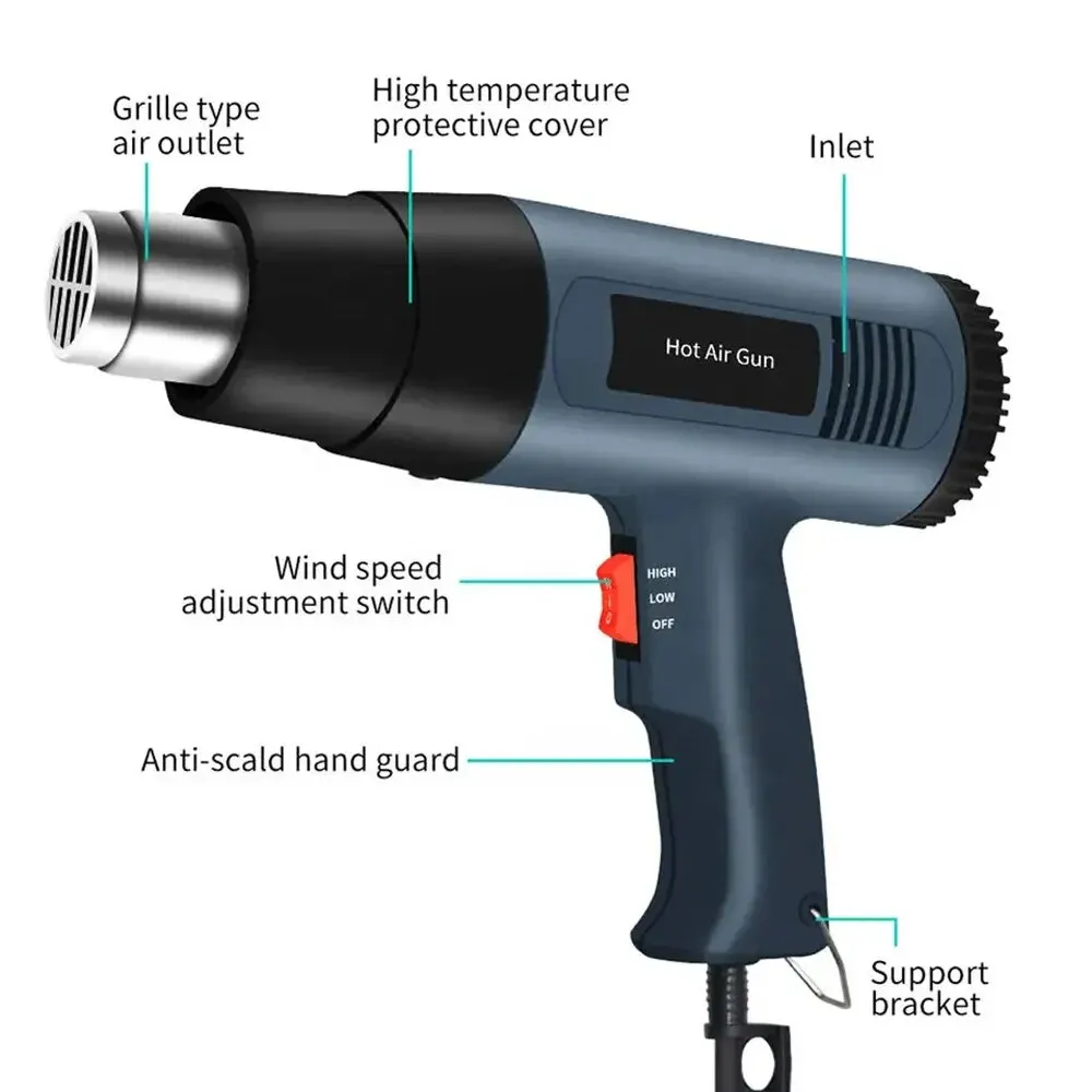 Description Picture 3 of itemHeat Gun, Variable Temperature Control, Stepless Temperature Regulation (60 ℃ ~600 ℃ ), Used for Shrink Packaging of Handicraf
