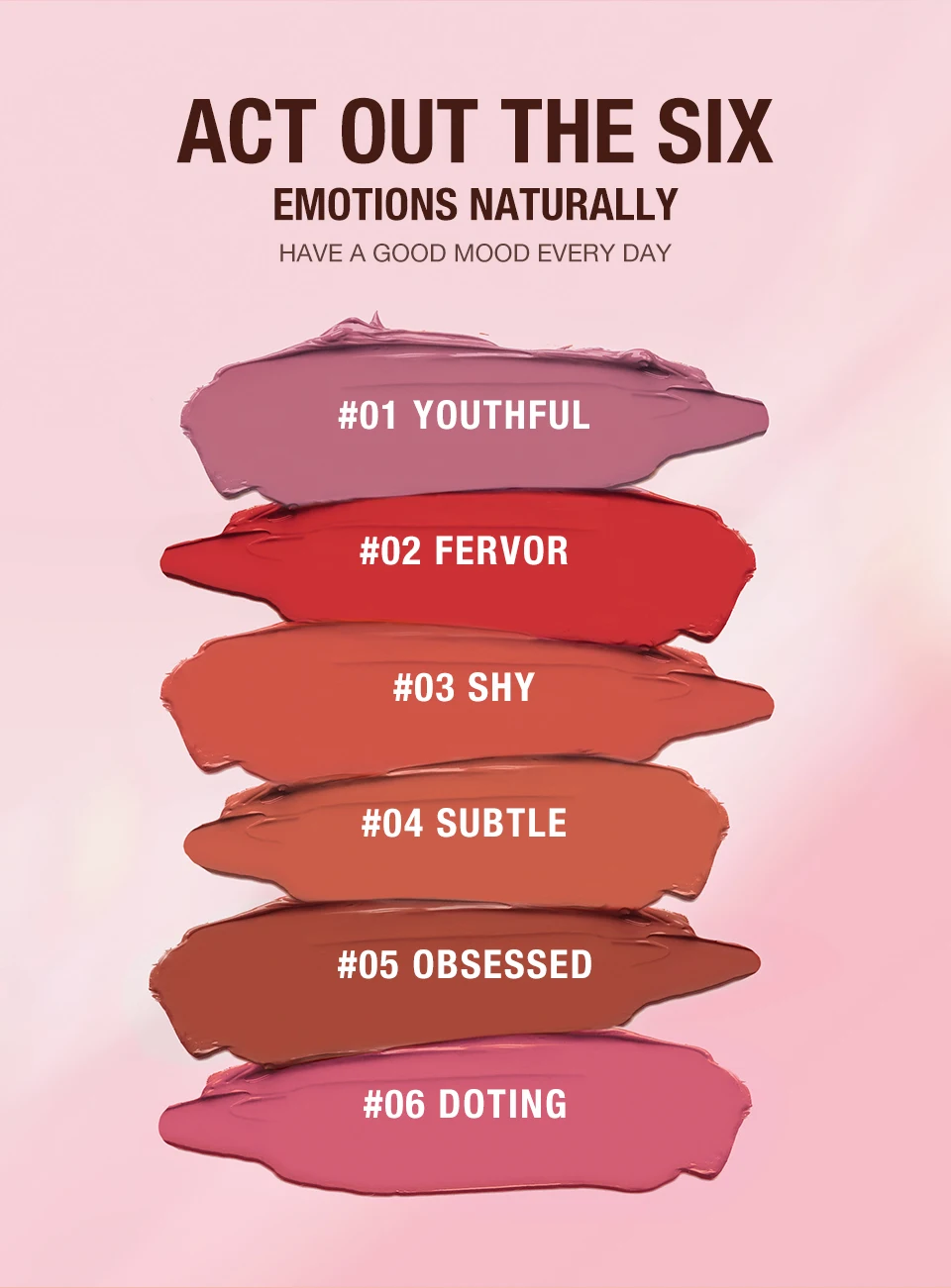 Description Picture 4 of itemO.TWO.O Cream Blush Face Lip Tint 6 Colors Waterproof Long-lasting Eyeshadow Cheek Rouge Blusher Stick Make-up for Women