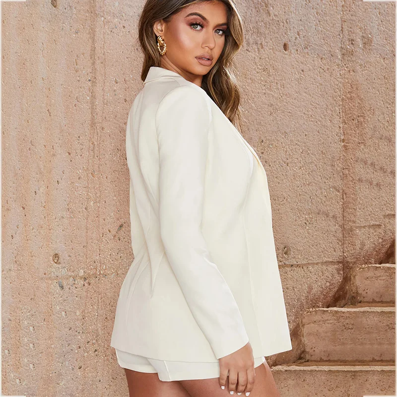 Description Picture 4 of itemFashion Office Lady Two Piece Set Women Suit 2023 Summer Fall Blazer And Pants Jumpsuit Shorts Sets Casual Suits Outfits