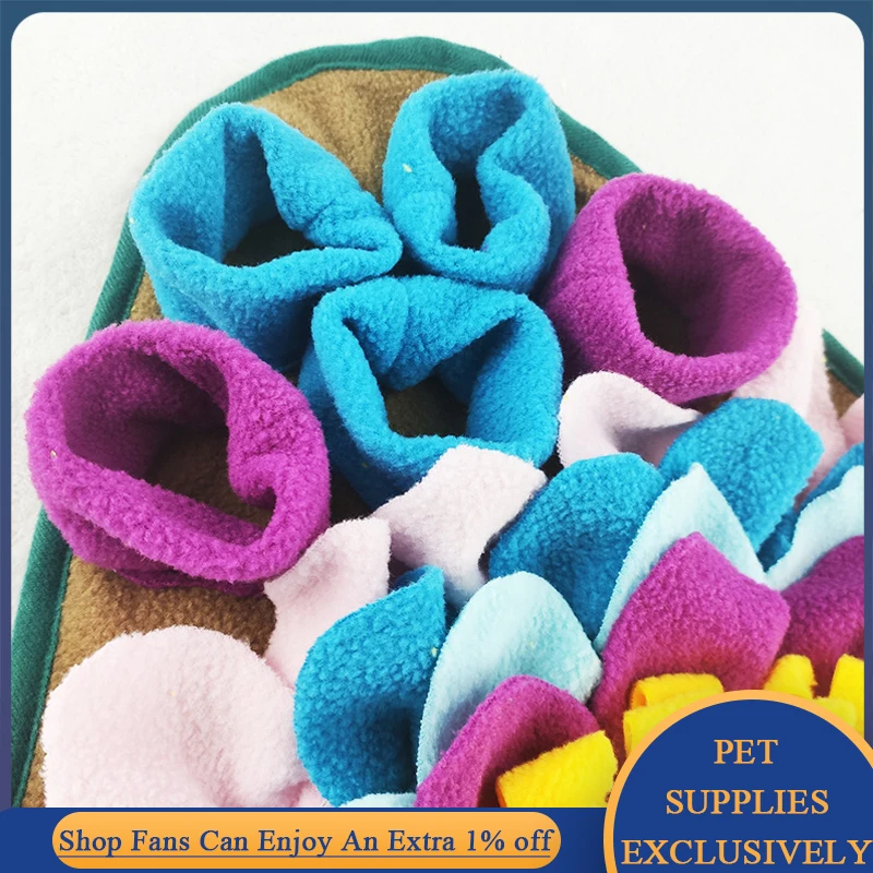 Dog Snuffle Pad Washable Nose Smell Training Sniff Mat Leak Food Slow Feeding Bowl Food Dispenser Blanket Pet Puzzle Toys Carpet