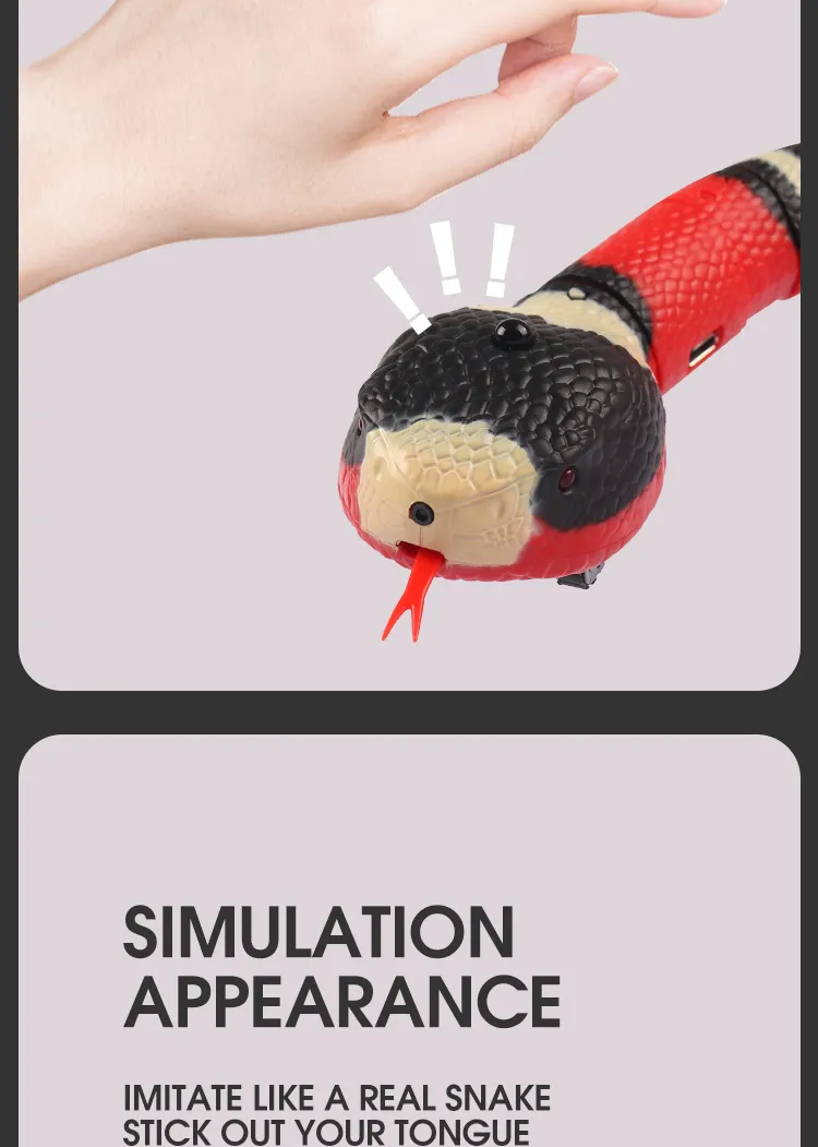 Description Picture 6 of itemSmart Sensing Interactive Cat Toys Automatic Eletronic Snake Cat Teasering Play USB Rechargeable Kitten Toys for Cats Dogs Pet