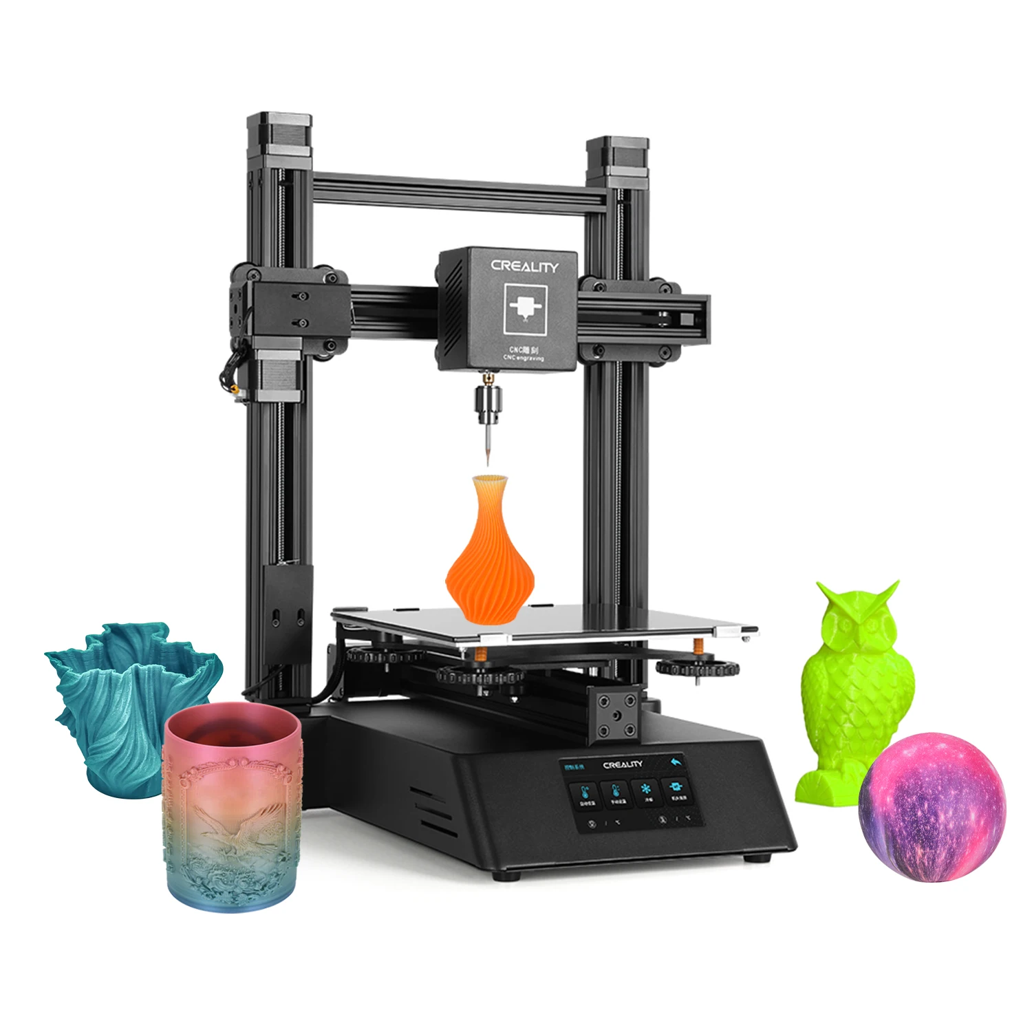 3D Printer 200*200*200mm Build Volume Creality 3D CP-01 3 in 1 4.3 Inch Touchscreen Multifunction Engraving Machine CNC Milling