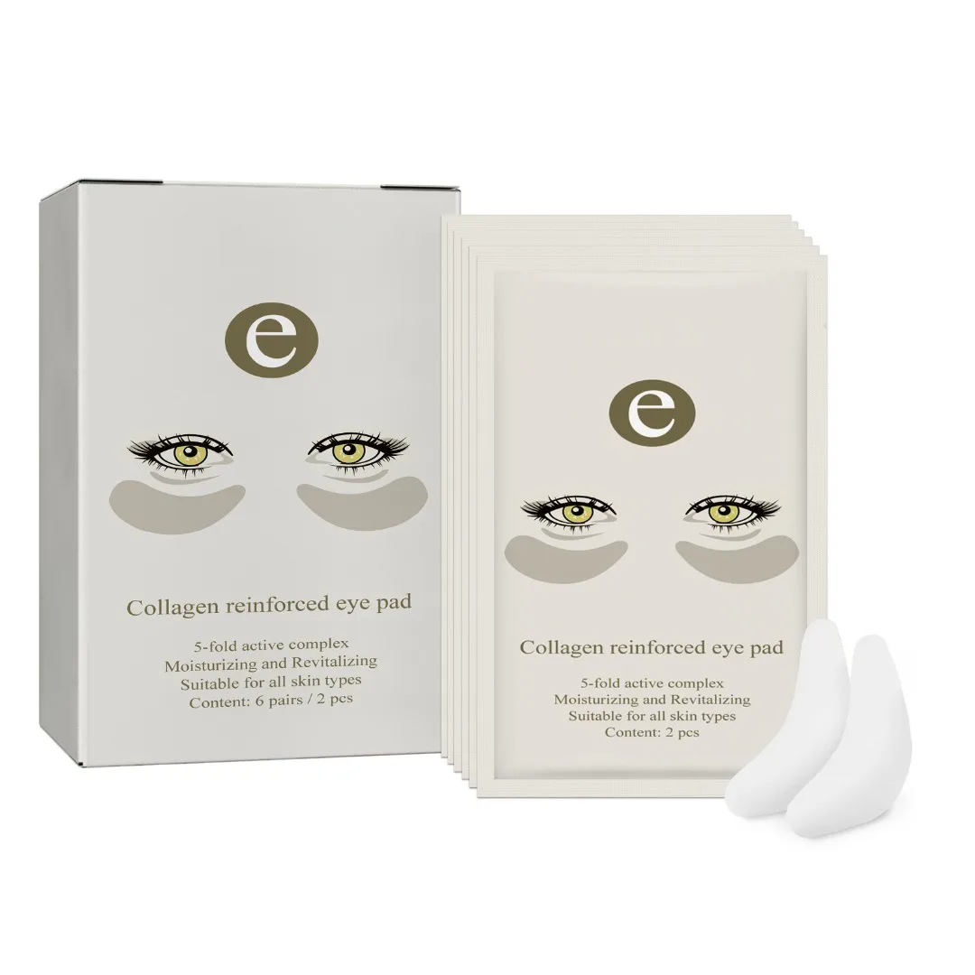 6pairs Moisturizing Collagen Eye Pads Gentle Non-irritating Reduce Dark Circles Wrinkles Improve Skin Elasticity Lighten Eye Bag