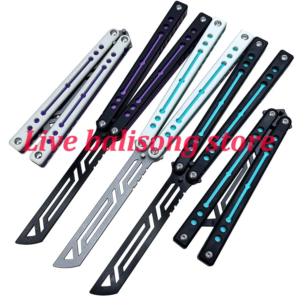 Description Picture 3 of itemTOUCH TIMES Nautilus V2 Clone Balisong Trainer Butterfly Trainer Knife G10 Handle 6061 Aluminum Liner Bushings System