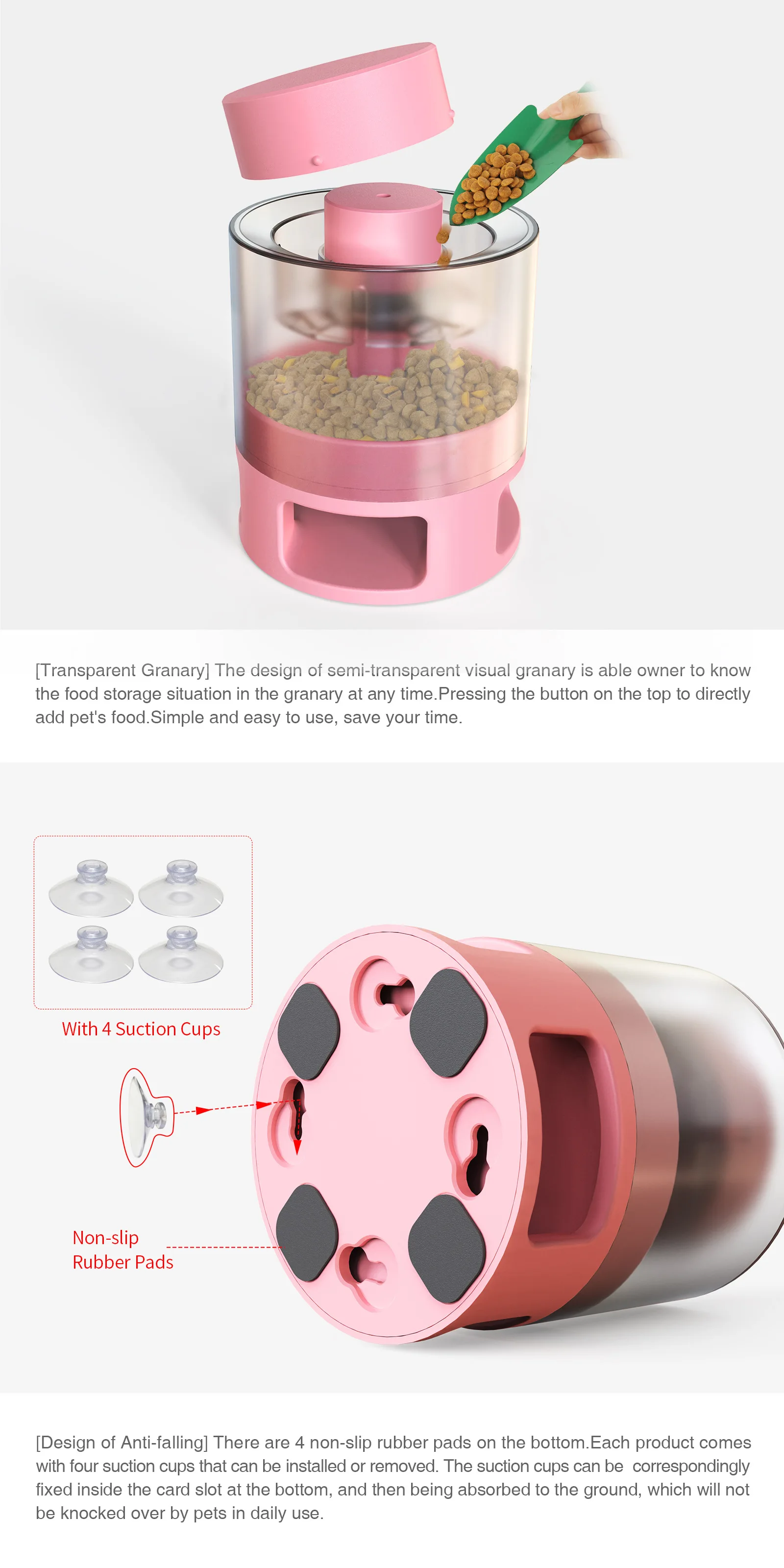 Description Picture 5 of itemPets Feeder Dog toys Slow Eating Bloat Stop Food Plate Interactive Cat Anti Skid Food Leakage Toy push Puzzle Home Dogs product