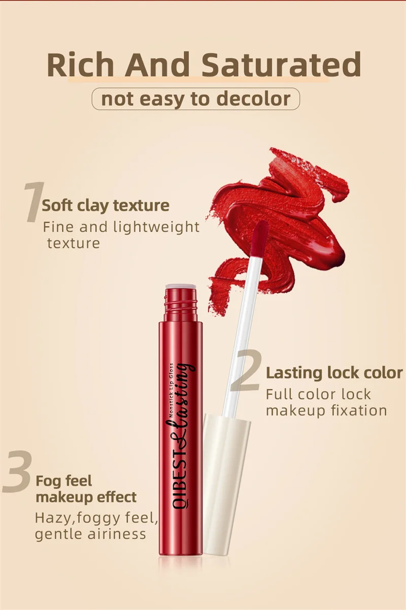 Description Picture 6 of itemQIBEST 24 Colors Matte Liquid Lipstick Waterproof Long Lasting Velvet Red Lip Gloss Tint Makeup Cosmetic Lipsticks Lipglosses