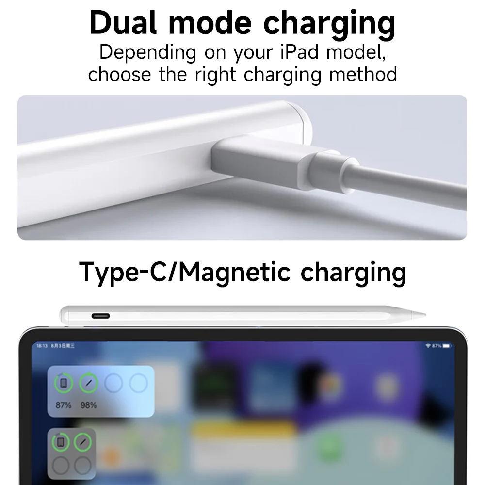 Description Picture 2 of itemFor Apple Pencil with Wireless Charging Stylus Dual Mode 2 GEN iPad Pencil Bluetooth Tilt Pen Air 4 5 Pro 12.9 Ipad Accessories