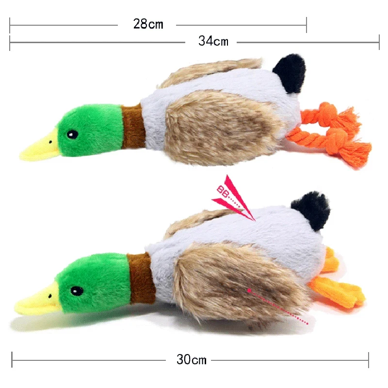 Description Picture 4 of itemCute Plush Stuffed Duck Sound Toy Small Medium Dog Squeaky Chew Rope Toys Pets Outdoor Intereactive Supplies Accessories