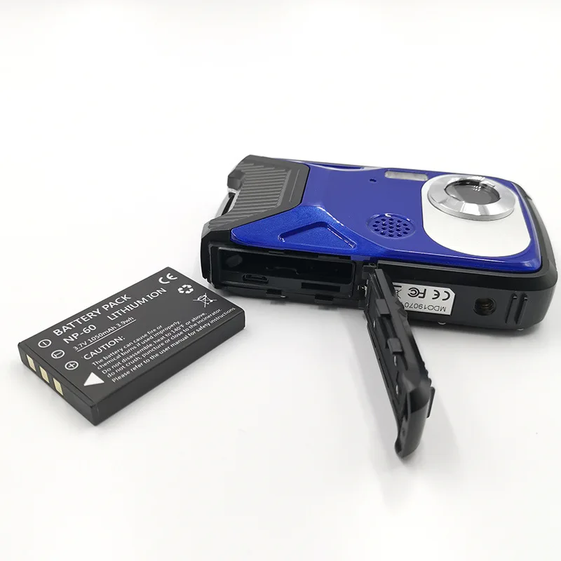 ELRVIKE HD1080P HD Waterproof Digital Camera Bare Metal Diving Camera 2.8 Inch Color Screen Panoramic Video