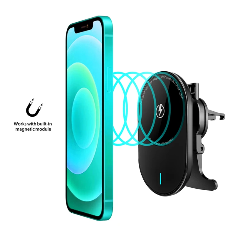 Description Picture 5 of itemCell	Phone Magnetic Car Holders Wireless Chargers for iPhone 12 13 14 Pro Max Magsafe 15W Induction Charging Mount Accessories