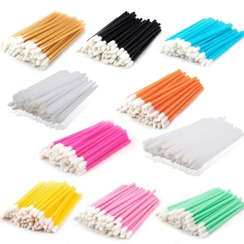 50/5 Pcs Disposable Lip Brush Makeup Brushes Pen Lipstick Mascara Wands Brush Cleaning Eyelash Cosmetic Brush Applicators Makeup