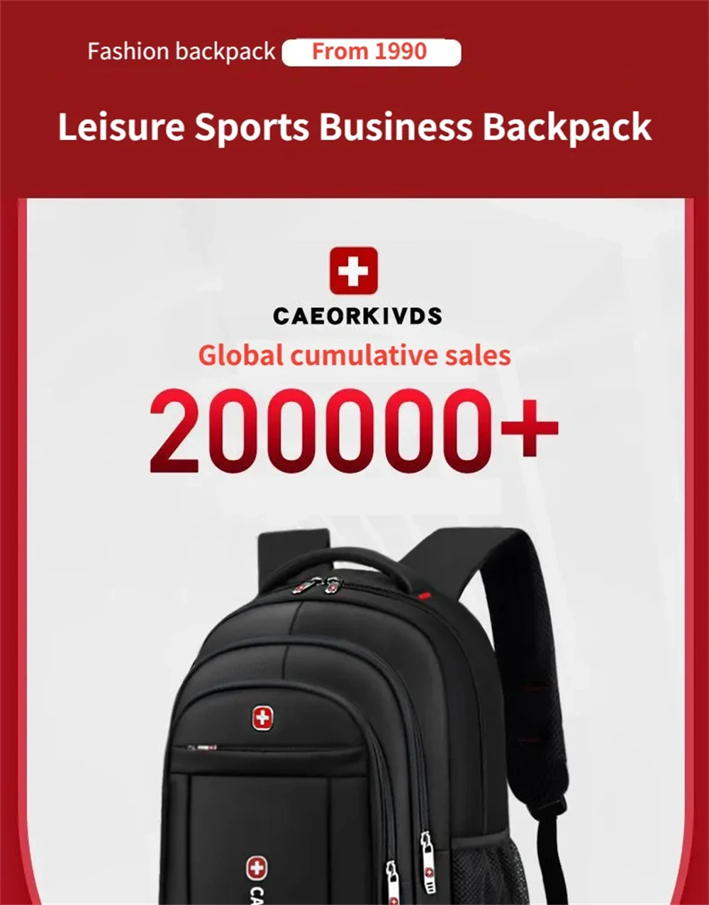 Description Picture 2 of itemLarge Capacity Men's Business Backpack Waterproof USB Charging Travel Backpack 16 Inch Macbook Pro 13 Case Laptop Backpack