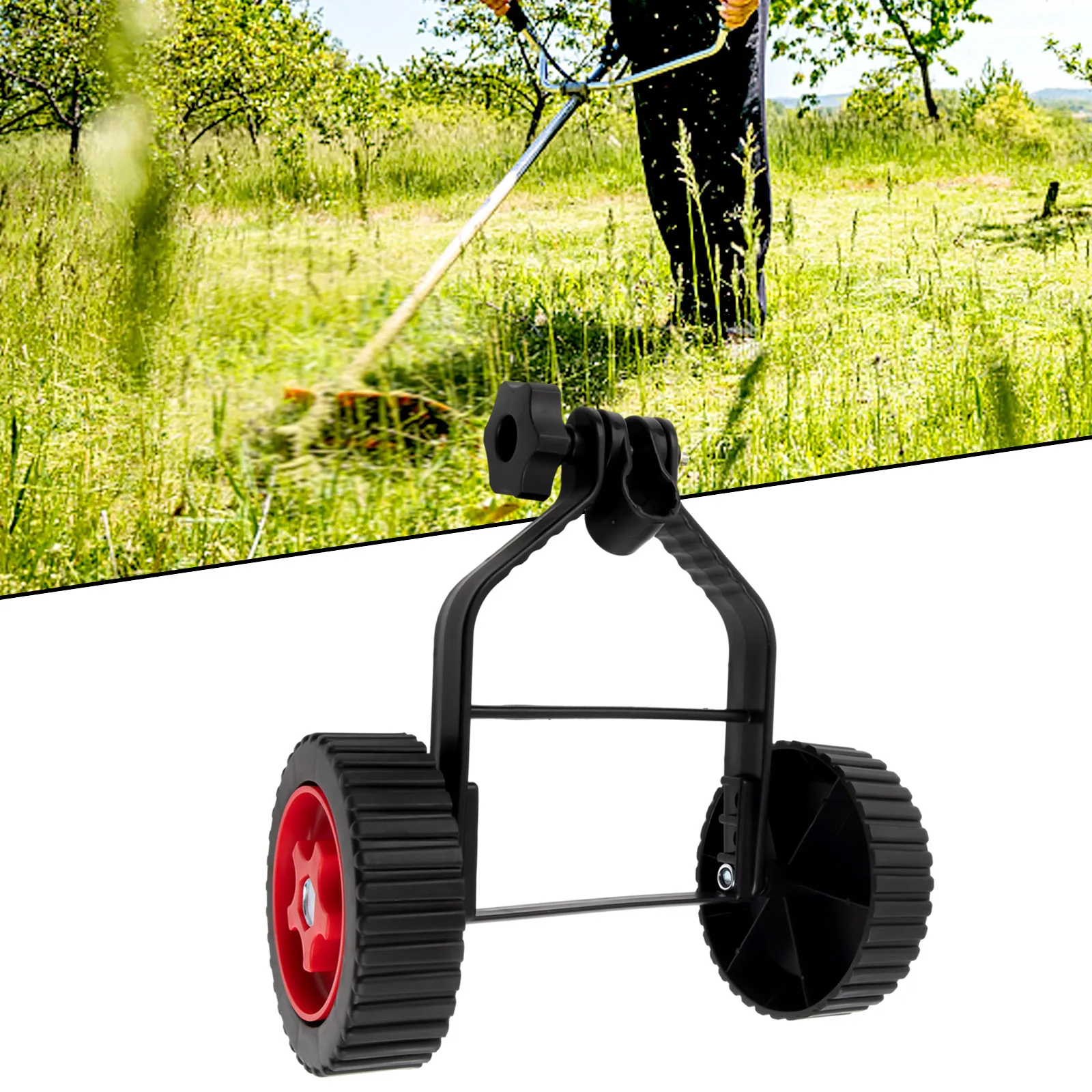 Universal String Trimmer Grass Eater Cutter Adjustable Support Wheels Set For Outdoor Garden Cordless Grass Trimmer