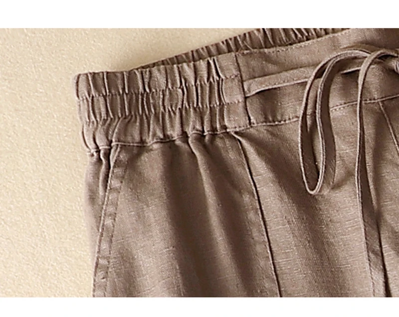Description Picture 6 of itemCotton Linen Pants For Women Casual Drawstring High Waist Wide Leg Baggy Pants Harajuku Joggers Streetwear Trousers Pantalon