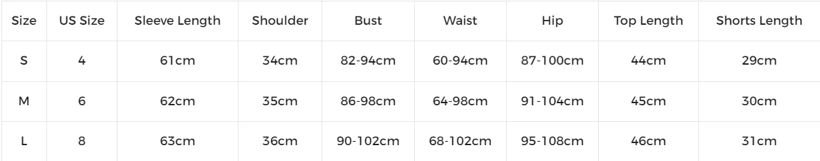 Description Picture 3 of itemLW All Over Print Shorts Set Women's Multicolor 2 Piece Outfits Long Sleeve Bare Waist T-shirt&Slim Fit Shorts Trendy Sets