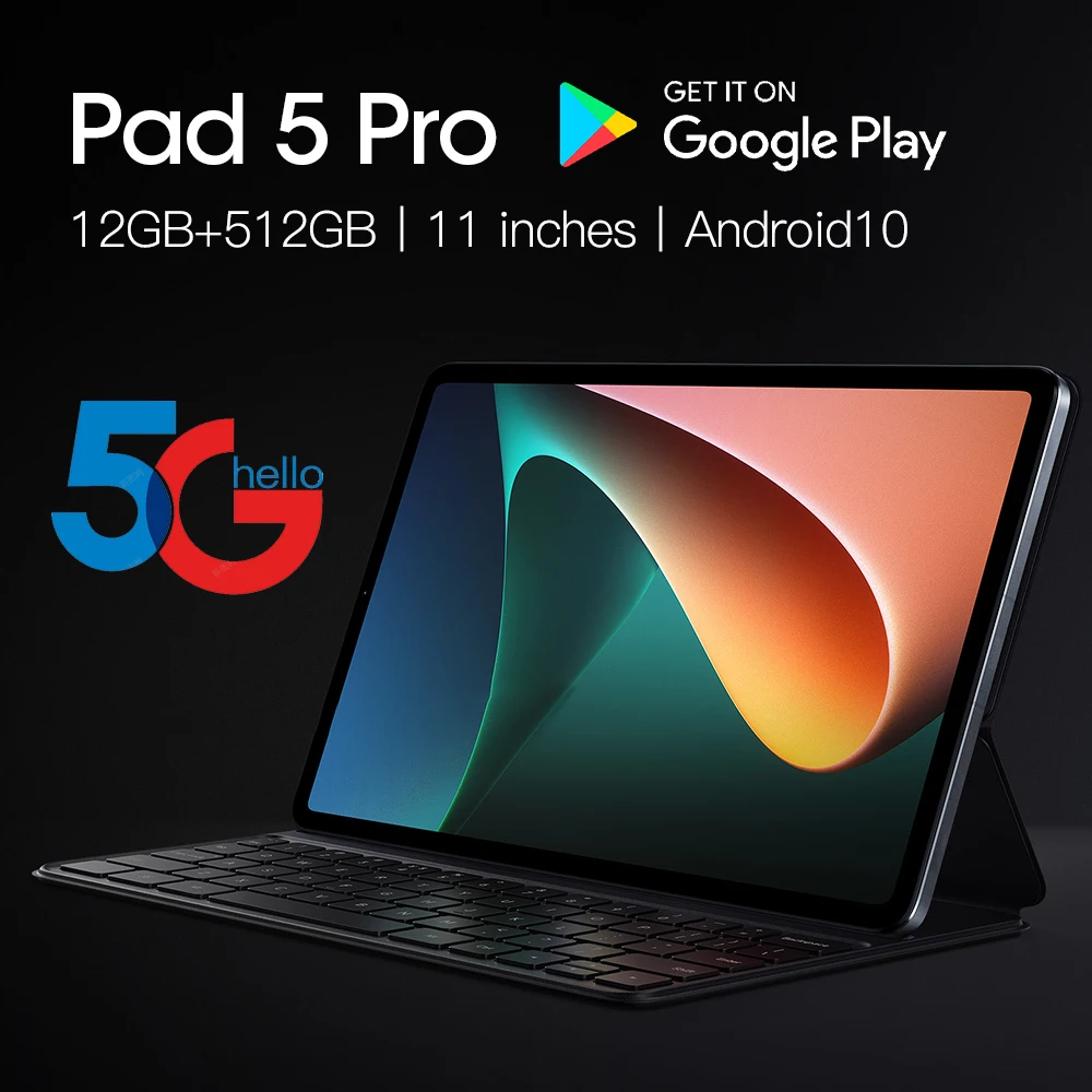 Description Picture 2 of itemOriginal World Premiere Pad 5 Pro Tablet 11inch Snapdragon 870 12GB+512GB Tablete PC 120Hz 2.5K LCD Display 5G Tablet Android