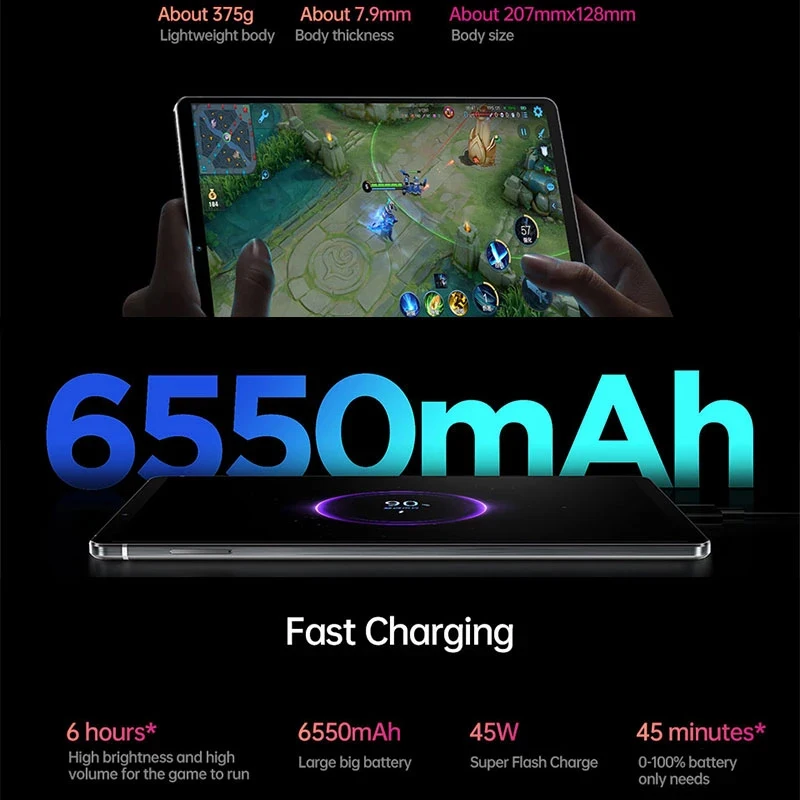Global Firmware Iconic Brand LEGION Y700 Gaming Tablet Snapdragon 870 8.8inch 6550mAh 45W Charging 2560*1600 Tablet Android