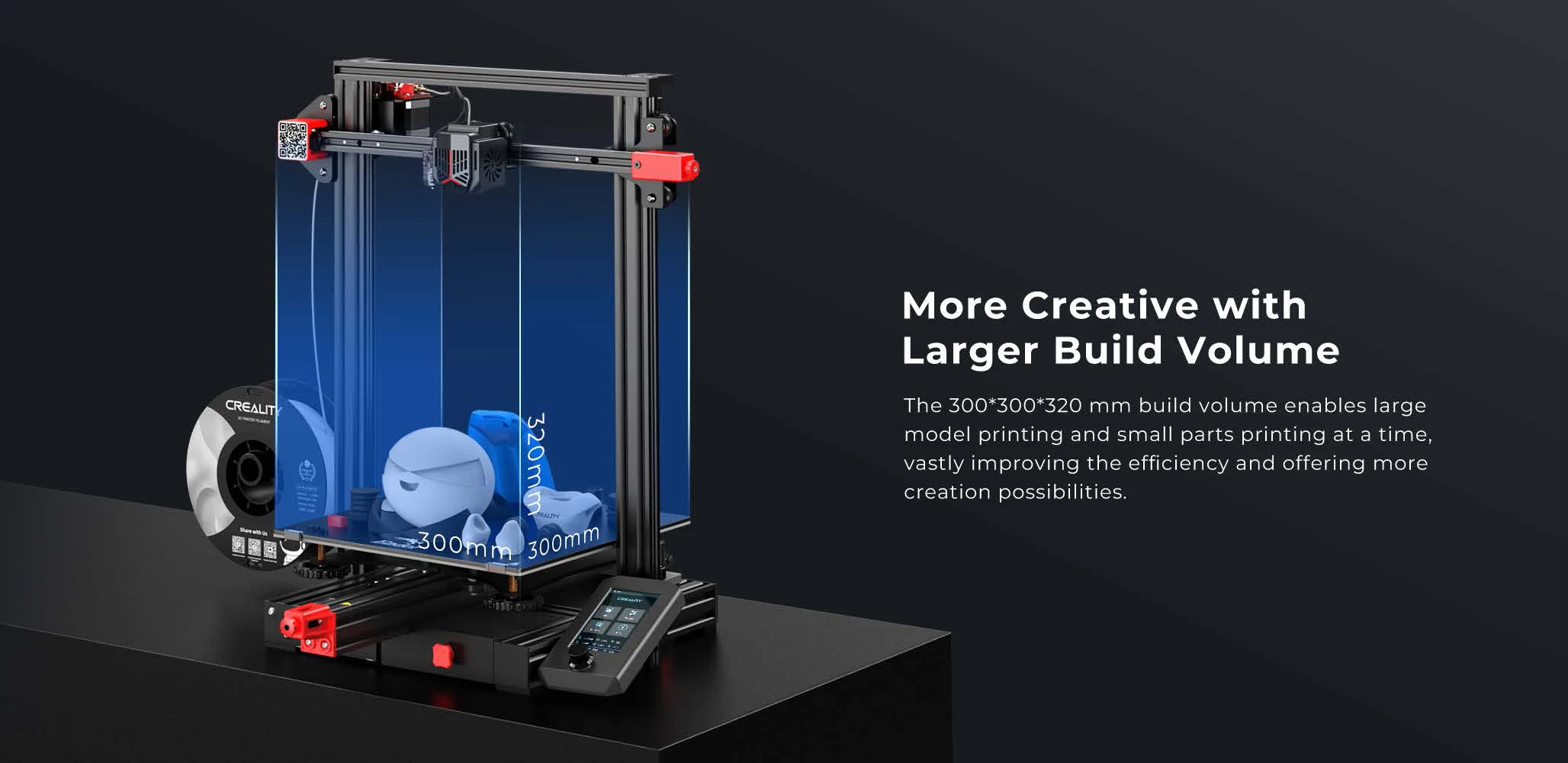 Description Picture 4 of itemCREALITY Ender 3 Max Neo Upgrade 3D Printer with Dual Z-axis CR-Touch Auto Leveling Large Print Size 300*300*320mm FDM Printer