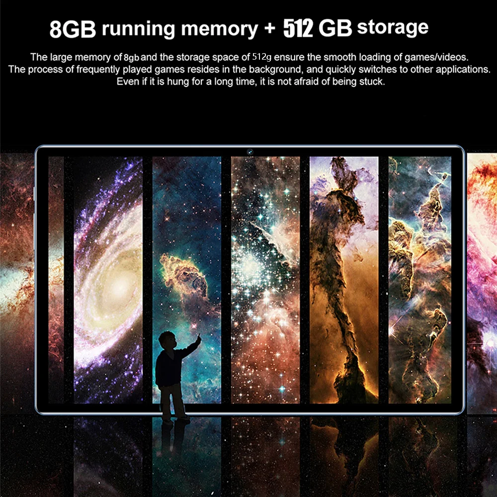 Description Picture 5 of itemBDF Pro 5G New 10.1 Inch Octa Core Android 12 Tablet 8GB RAM 512GB ROM 3G 4G LTE Dual SIM Dual 5G WiFi AI Speed-up Tablets