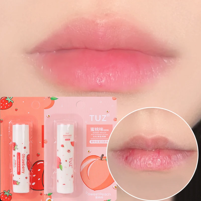 Fruit Flavor Lip Balm Long Lasting Moisturizing Lips Reduce Lip Line Anti Aging Anti-drying Hydration Lip Care Lipsticks Makeup