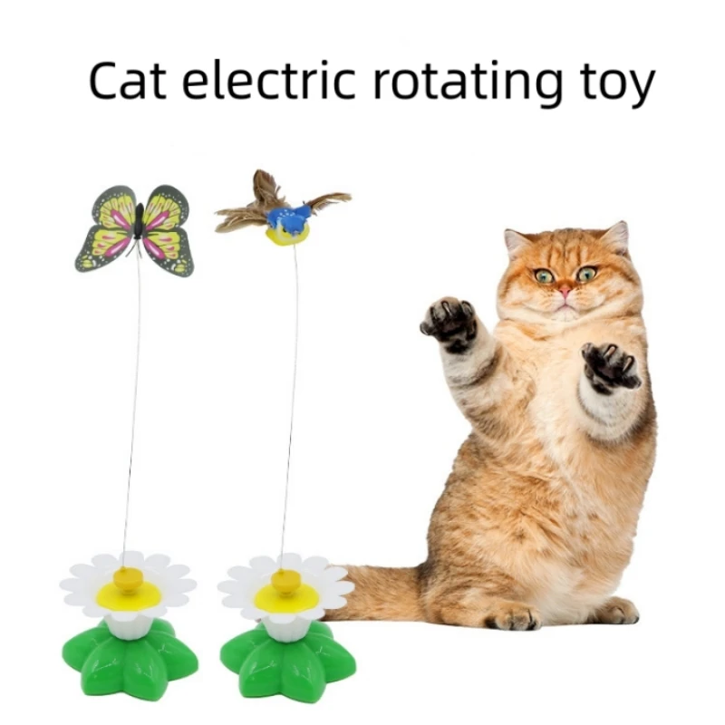 Description Picture 2 of itemRotating Electric Flying Butterfly Colorful Interactive Cat Dog Automatic Humming Bird Intelligence Training Rotating Funny Toys