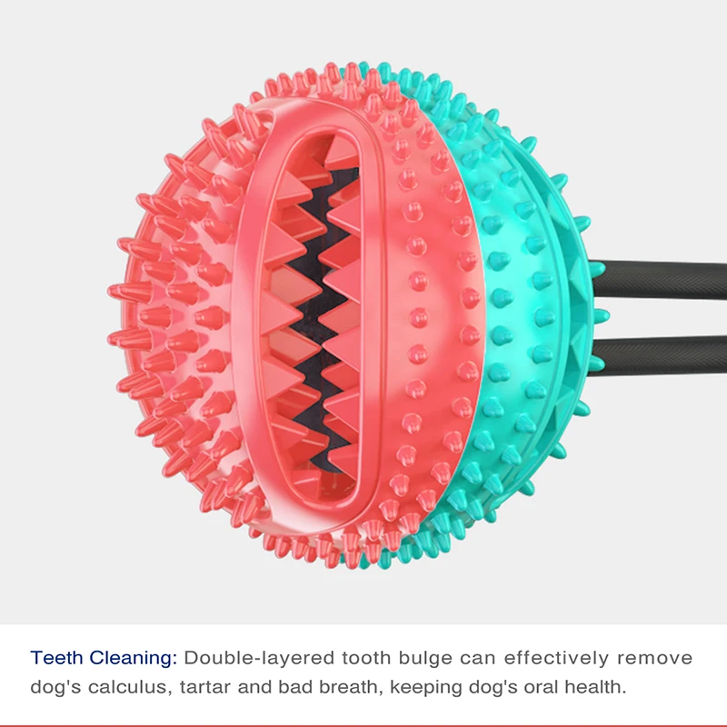 Dog Toys Silicon Suction Cup Tug Interactive Dog Ball Toys Slow Feeder Pet Chew Bite Tooth Cleaning Toothbrush Pet Food Toys