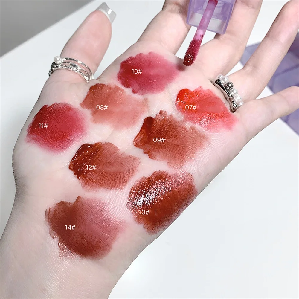 Description Picture 4 of item8 Color Mirror Water Lip Glaze Lip Gloss Makeup Waterproof Lasting Non-stick Cup White Matte Liquid Lipstick Women Cosmetic