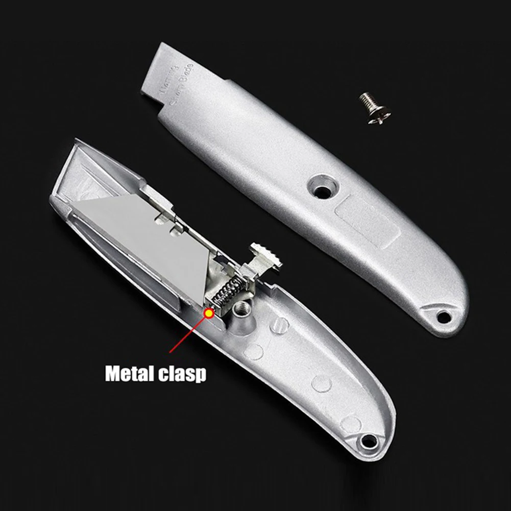 Description Picture 5 of itemAluminum Utility Knife Pocket Outdoor Knife Acrylic Board Plastic Cutter DIY Craft Paper Cutter Office Supplies