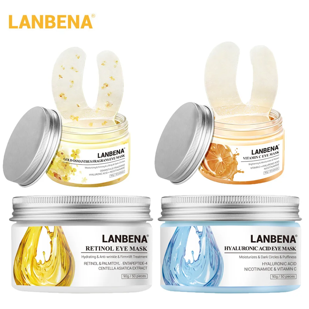 LANBENA Eye Pathces Eye Mask Anti Aging Wrinkle Reduces Dark Circles Bags Eye Lines Anti-Puffiness Lifting Firming Eyes Care