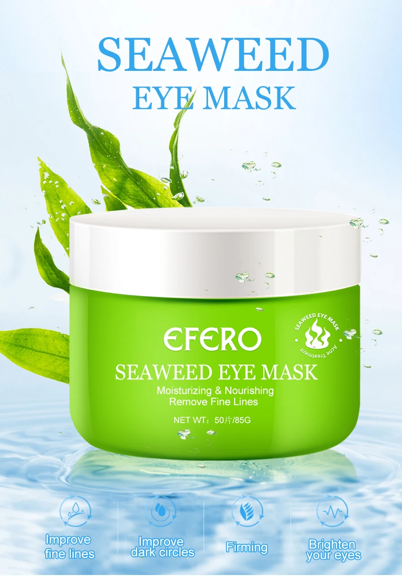 Description Picture 3 of item50pcs Collagen Eye Mask Seaweed Algae Eye Patches for Dark Circle Hydrating Eye Pad Anti-Wrinkles Nourishing Eye Patch Eye Masks