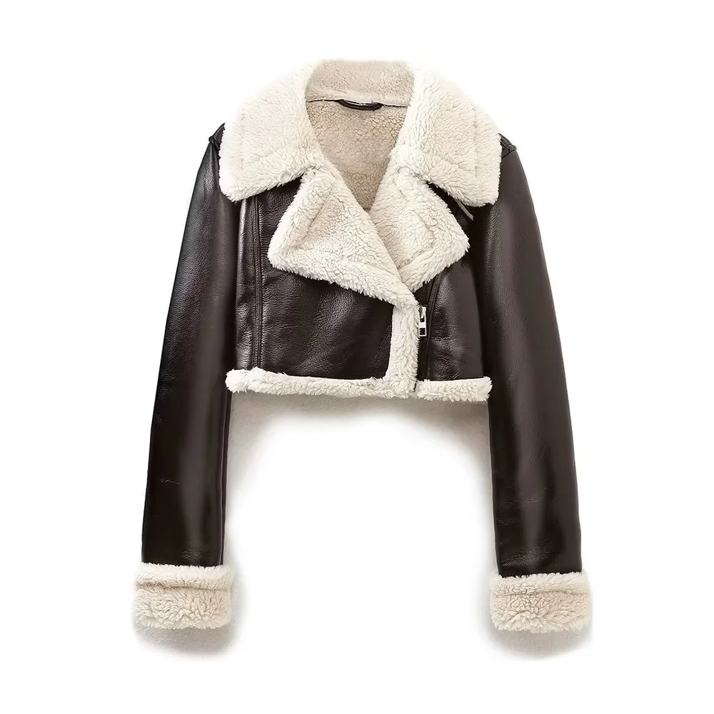 UNIZERA 2023 Autumn/Winter New Women's Wear New Fashion Casual Loose Versatile Double sided Short Jacket Coat