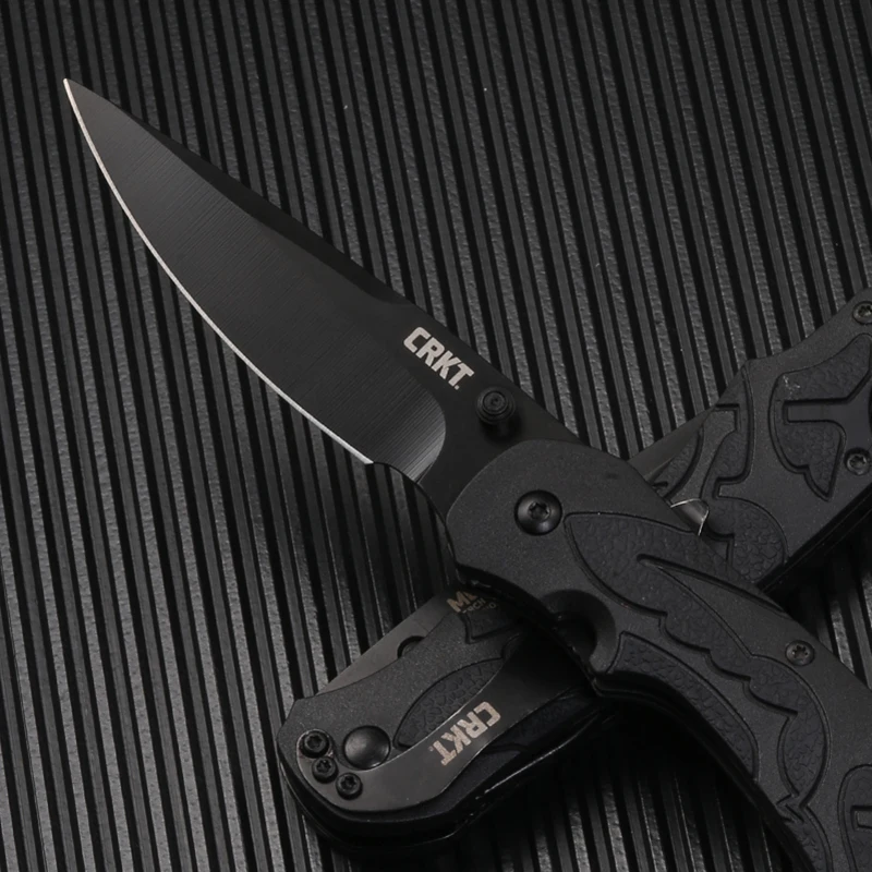 CRKT 7116 Moxie EDC Folding Pocket Knife Military Ourdoor Combat Knives, 3.22'' Black Blade Edc Forces Hunter Multi Hand Tool