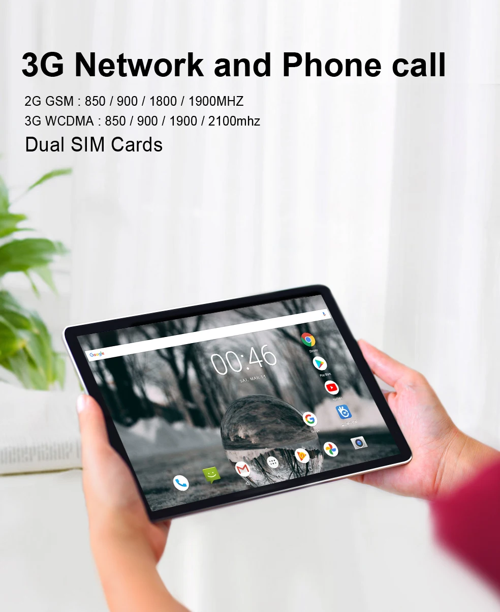 Description Picture 5 of item10 Inch Tablet Pc Android 9.0 Octa Core Phone Call Dual SIM Cards IPS Tab GPS Bluetooth WiFi 4GB/64GB планшет Laptop Tablet 10.1