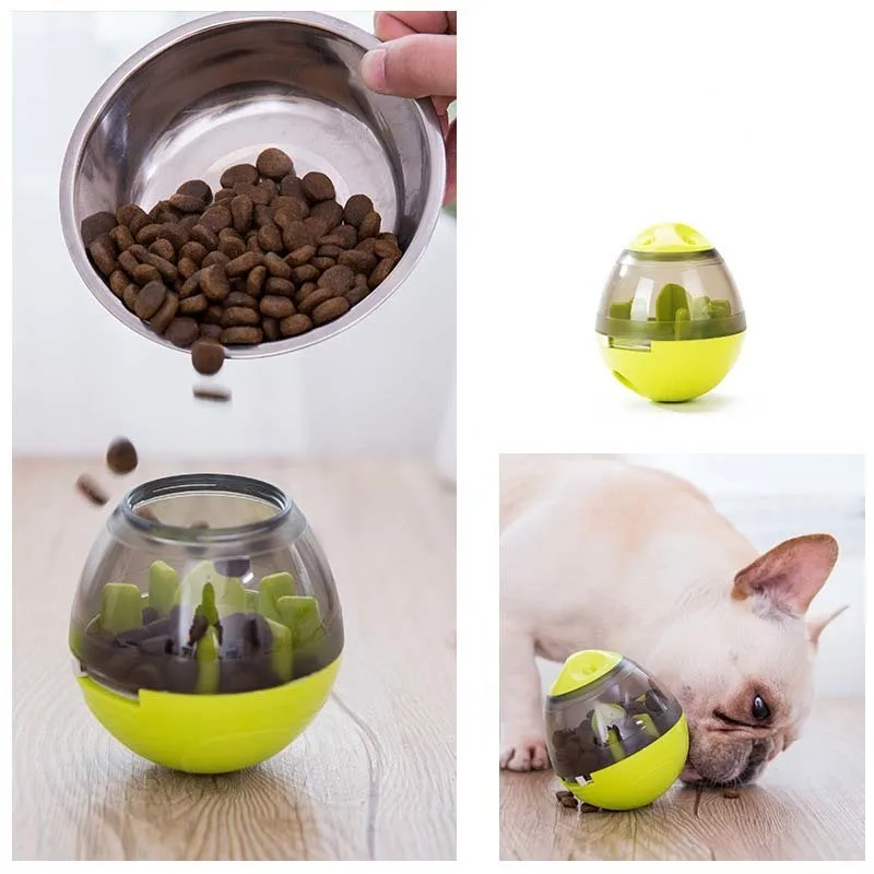 Description Picture 6 of itemInteractive Dog Cat Food Treat Ball Bowl Toy Funny Pet Shaking Leakage Food Container Puppy Cat Slow Feed Pet Tumbler Toy