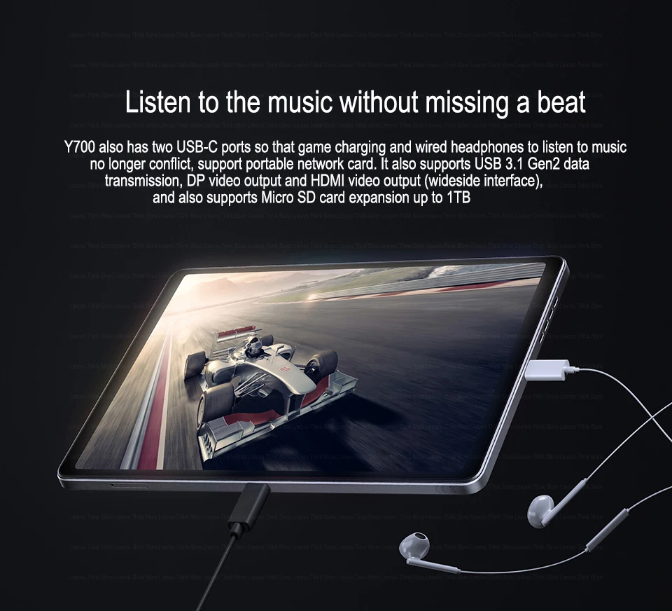 Original Iconic Brand LEGION Y700 2023 Otca-core Snapdragon8+ ZUI15 WIFI 144Hz Refresh Rate Dual-type-C Interface Gaming Tablet