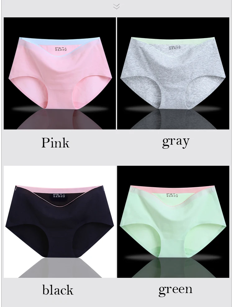 Description Picture 6 of item8Pcs Briefs for Women fashion sexy woman panties Solid seamless underpants cpanties for women cotton underwear girl knickers