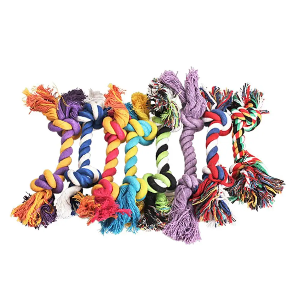 Description Picture 3 of itemFunny Cotton Anti Bite Toy Pet Supplies Braided Dog Puppy Double Knot Rope Chew Dog accessories juguetes para perro