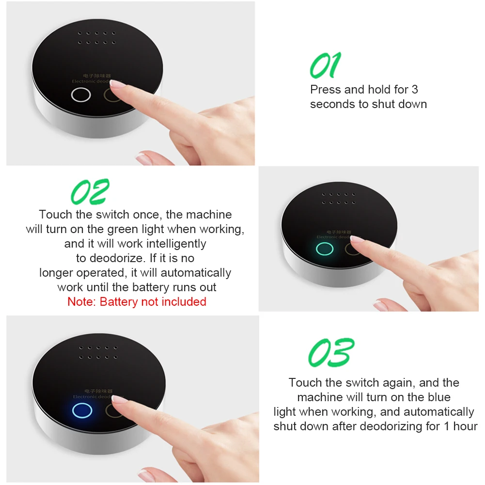 Description Picture 6 of itemIntelligent Air Purifier Ozonide Deodorant Tool Household Refrigerator Deodorant Machine Double Mode For Car Toilet