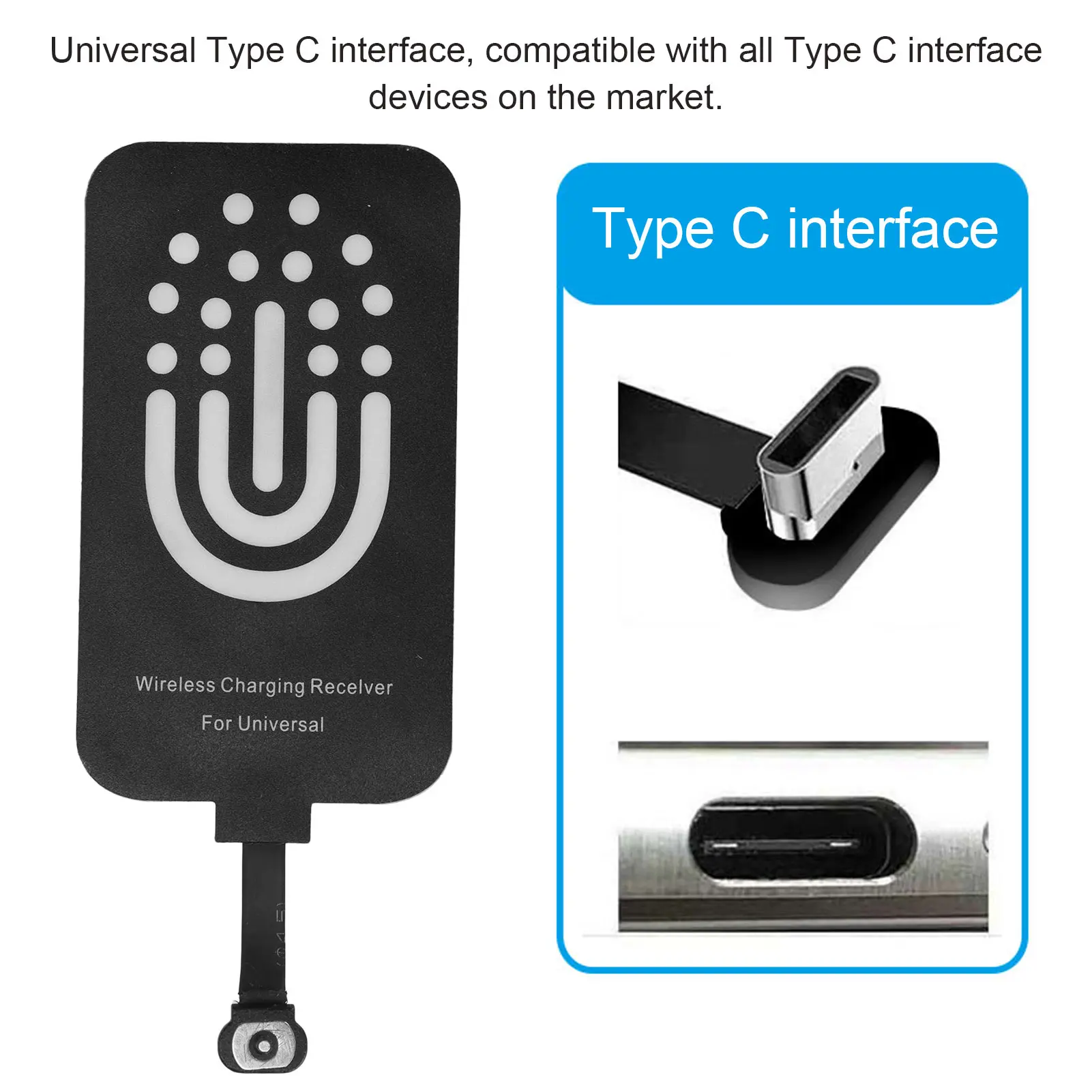 Wireless Charging Adapter Ultra Thin Phone Charger Receiver with Magnetic Charging Line for Samsung for Iconic Brand for Huawei