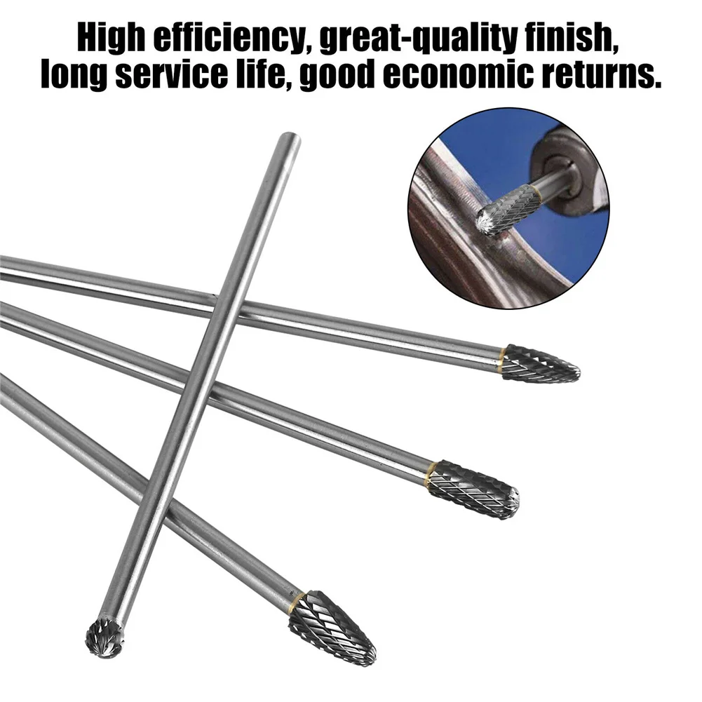 Description Picture 6 of item1pc 6mm Shank   150mm Long Carbide Rotary File Milling Cutter Rotary Burr Double Cut CNC Engraving Bit For Dremel Grinder Drill